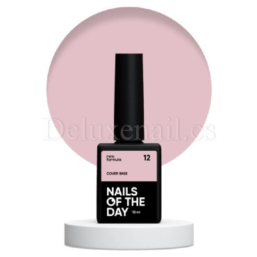 Cover Base 12 NAILSOFTHEDAY, base camuflaje, rosa claro, 10 ml