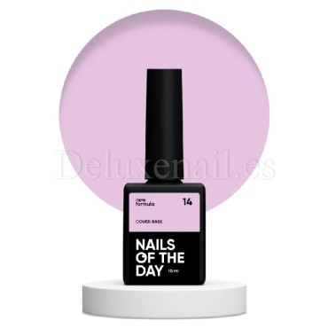 Cover Base 14 NAILSOFTHEDAY, base camuflaje, violeta claro, 10 ml