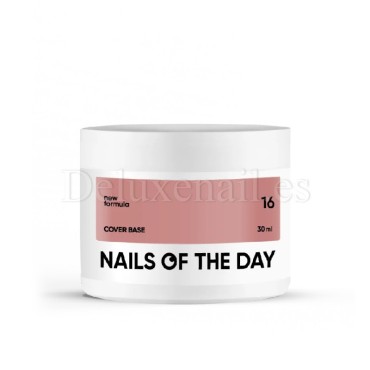 Cover Base 16 NAILSOFTHEDAY, base camuflaje, nude oscuro, 30 ml