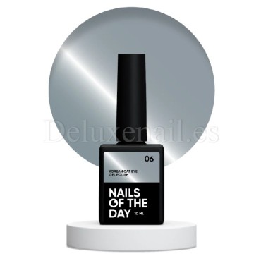 Esmalte permanente Korean cat eye 06 NAILSOFTHEDAY, Gris azulado, 10 ml