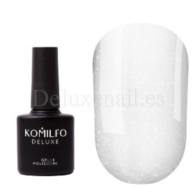 Top sin pegajosidad Komilfo Milky Diamond, con UV filtros, 8 ml