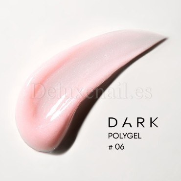 Polygel Dark 06, Rosa con micro brillo, 30 ml