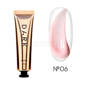 Polygel Dark 06, Rosa con micro brillo, 30 ml