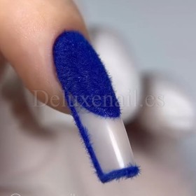 Polvo aterciopelado para uñas "Fluffy" Easy, Azul