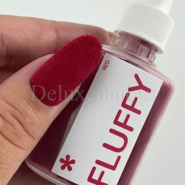 Polvo aterciopelado para uñas "Fluffy" Easy, Rojo