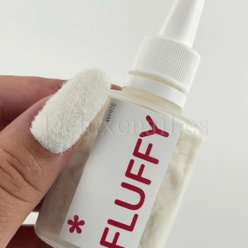 Polvo aterciopelado para uñas "Fluffy" Easy, Blanco
