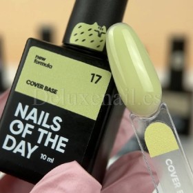 Cover Base 17 NAILSOFTHEDAY, base de color amarillo pastel, 10 ml