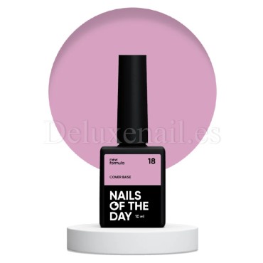 Cover Base 18 NAILSOFTHEDAY, base de color rosa claro, 10 ml