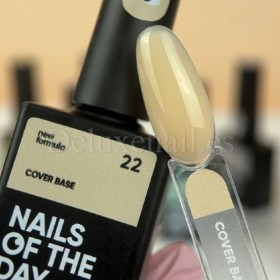 Cover Base 22 NAILSOFTHEDAY, base de color melocotón muy claro, 10 ml