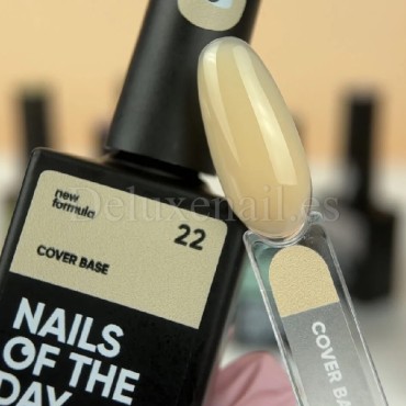 Cover Base 22 NAILSOFTHEDAY, base de color melocotón muy claro, 10 ml