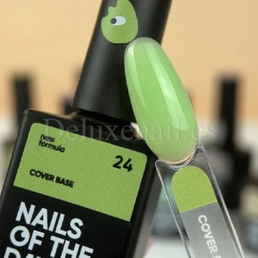 Cover Base 24 NAILSOFTHEDAY, base de color verde claro, 10 ml