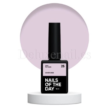 Cover Base 25 NAILSOFTHEDAY, base de color violeta claro, 10 ml