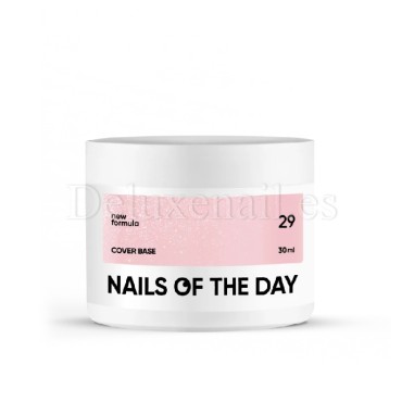 Cover Base Shimmer 29 NAILSOFTHEDAY, base camuflaje, beige rosado con purpurina plateada, 30 ml