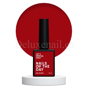 Esmalte Permanente Let’s special Emily NAILSOFTHEDAY, Rojo, 10 ml