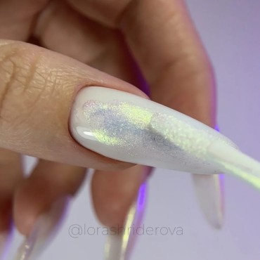 Liquid powder 01 NAILSOFTHENIGHT, polvo espejo líquido con reflejo de verde a morado para uñas, 5 g