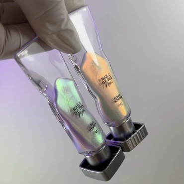 Liquid powder 02 NAILSOFTHENIGHT, polvo espejo líquido con reflejo de verde a rojo para uñas, 5 g