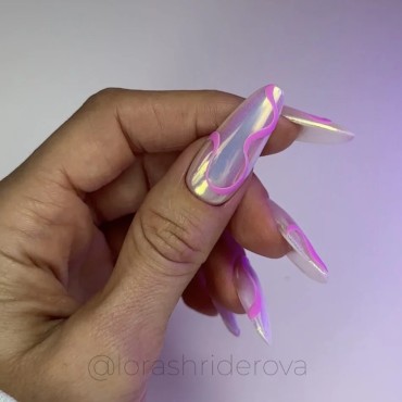 Liquid powder 02 NAILSOFTHENIGHT, polvo espejo líquido con reflejo de verde a rojo para uñas, 5 g