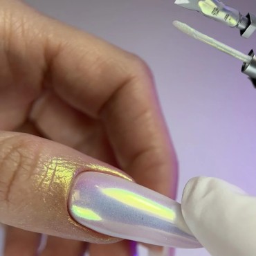 Liquid powder 02 NAILSOFTHENIGHT, polvo espejo líquido con reflejo de verde a rojo para uñas, 5 g