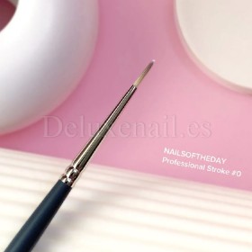 Pincel fino para nail art de pelo sintético NAILSOFTHEDAY Professional Stroke 0, 8 mm