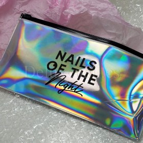 Kit de 3 pinceles para gel y nail art de pelo sintético NAILSOFTHEDAY Nail Art Brush con estuche multicolor