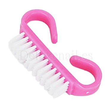 Cepillo para manicura de plástico resistente, Rosa, 1 ud