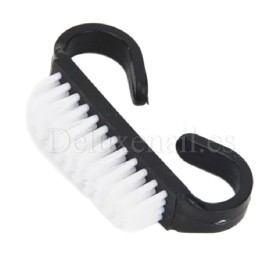 Cepillo para manicura de plástico resistente, Negro, 1 ud