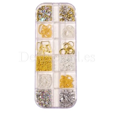 Estuche organizador de 10 secciones con tapa