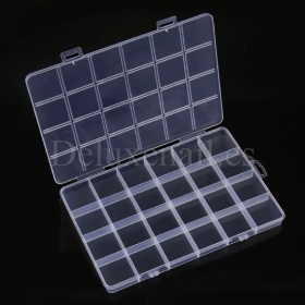 Estuche organizador de 24 secciones con tapa