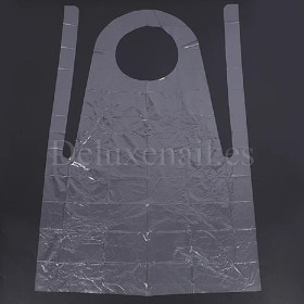 Delantales desechables, Transparente, 10 uds