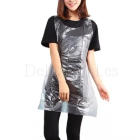 Delantales desechables, Transparente, 10 uds