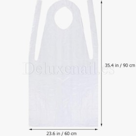 Delantales desechables, Transparente, 10 uds