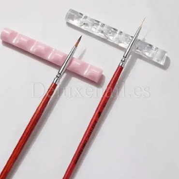 Soporte para 5 pinceles, Rosa bebé, 1 ud