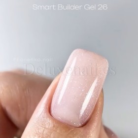 Gel constructor Dark Smart Builder Gel 26, Blanco con micro brillo, 15 ml