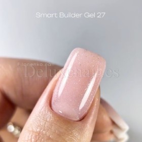 Gel constructor Dark Smart Builder Gel 27, Rosa claro con micro brillo, 15 ml