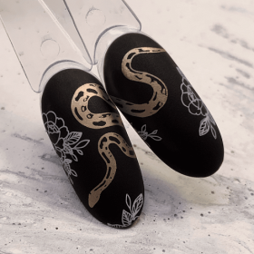 Esmalte Stamping Dark 21, Oro Blanco Metalizado, 10 ml