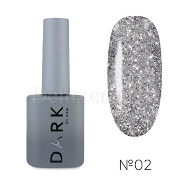 Gel Polish Flash 02 DARK, esmalte reflectante plata, 10 ml