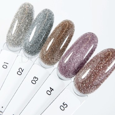 Gel Polish Flash 04 DARK, esmalte reflectante rosa, 10 ml