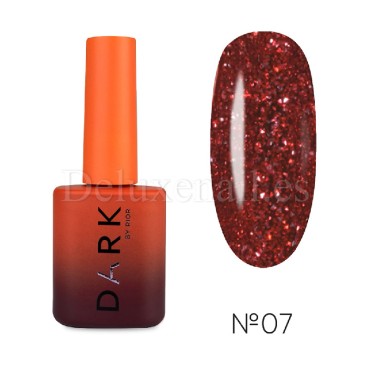 Gel Polish Flash 07 DARK, esmalte reflectante rojo oscuro, 10 ml