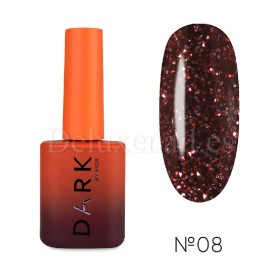 Gel Polish Flash 08 DARK, esmalte reflectante borgoña, 10 ml