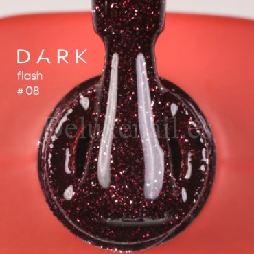 Esmalte Reflectante Flash 08 Dark, Borgoña, 10 ml