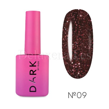 Gel Polish Flash 09 DARK, esmalte reflectante borgoña oscuro, 10 ml