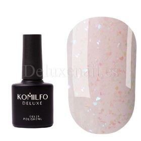 Aurora Base 04 Komilfo, Rosa traslúcido con trozos de foil, 8 ml