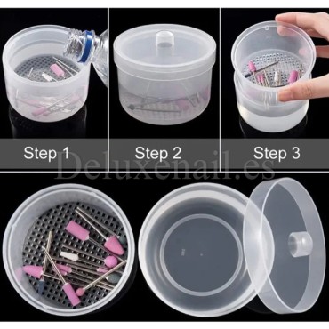 Contenedor plástico para desinfección y esterilización de fresas, 150 ml, 1ud