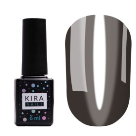 Esmalte permanente Kira Nails Vitrage V18, Negro Vitral (traslúcido), 6 ml