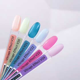 Esmalte permanente Kira Nails Vitrage V022, Azul claro Vitral (traslúcido), 6 ml