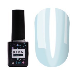 Esmalte permanente Kira Nails Vitrage V022, Azul claro Vitral (traslúcido), 6 ml