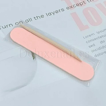 Kit desechable para uñas naturales, Rosa