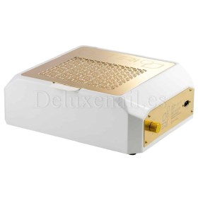 Aspirador profesional de mesa Diamond White Gold, 90W, Blanco con rejilla dorada