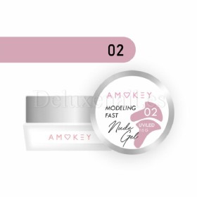 Fast Nude Gel 02 Amokey, gel constructor de color, 15 gr