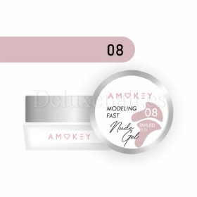 Fast Nude Gel 08 Amokey, gel constructor de color, 15 gr